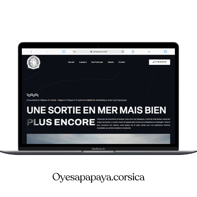 Réalisation de site web à la réunion du site oyesapapaya pour une entreprise de balade en mer