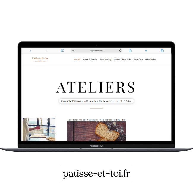 Réalisation de site web à la réunion du site pâtisse et toi pour une boulangerie