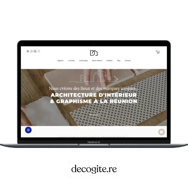 Création du site web decogite.re pour des architectes d'interieur