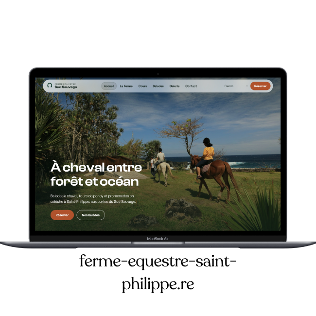 Création du site web de la ferme équestre de Saint-Philippe à La Réunion