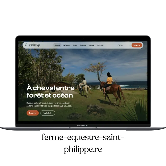 Création du site web de la ferme équestre de Saint-Philippe à La Réunion